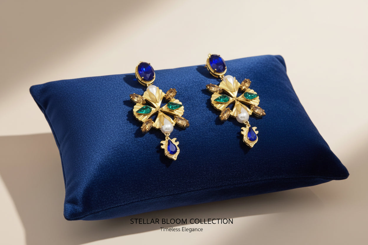 Blue Klingo Blade Earrings