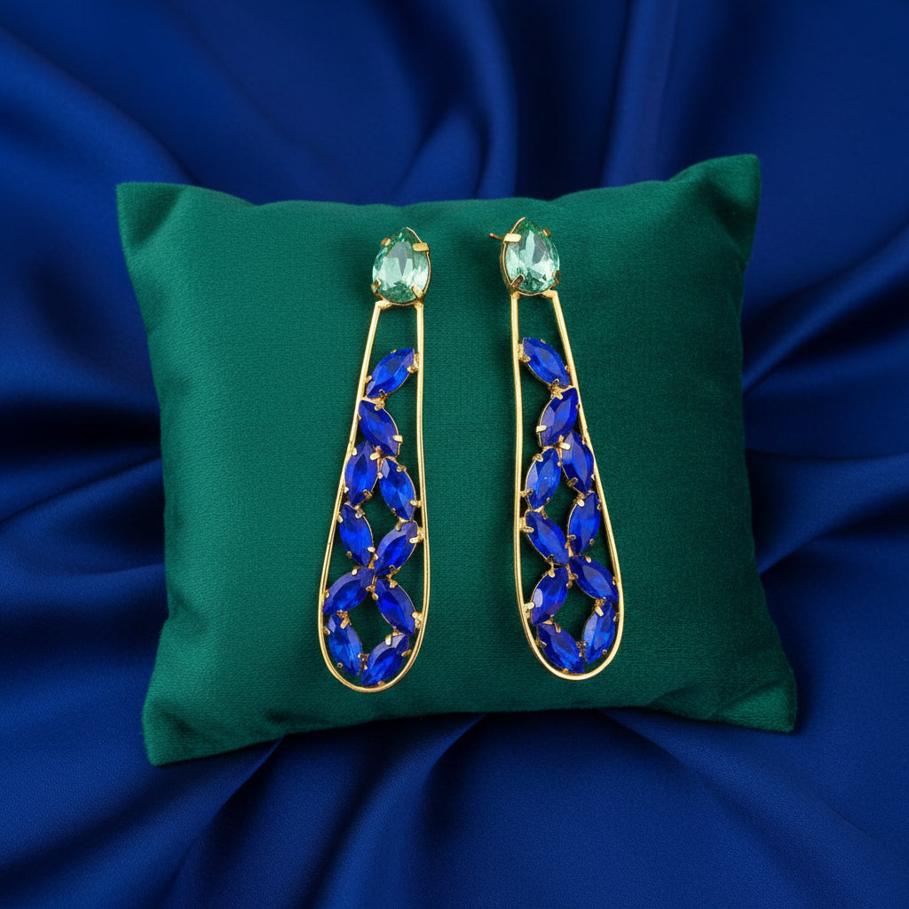 Blue Laura Earrings