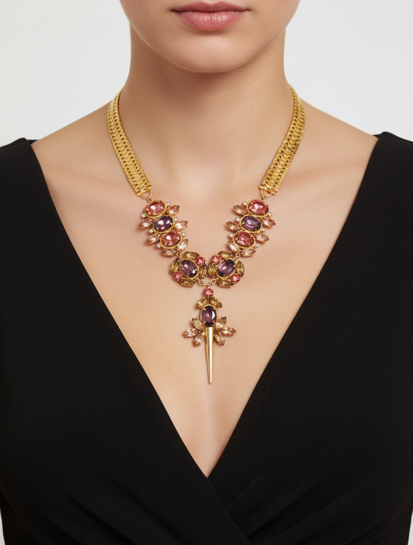 Lilac Disco Pop Spike Neckpiece