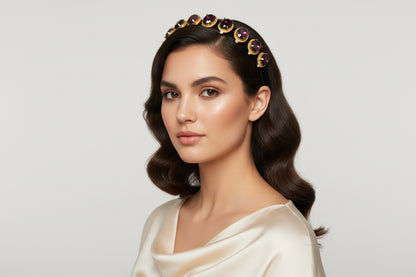 Micheal Purple Cyclamen Opal Headband