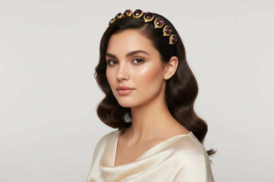 Micheal Purple Cyclamen Opal Headband