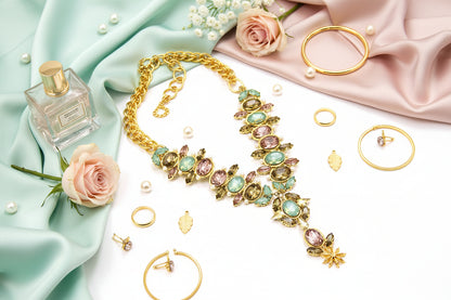 Rainbow Star Anise Pacific Rose Topaz Neckgarland