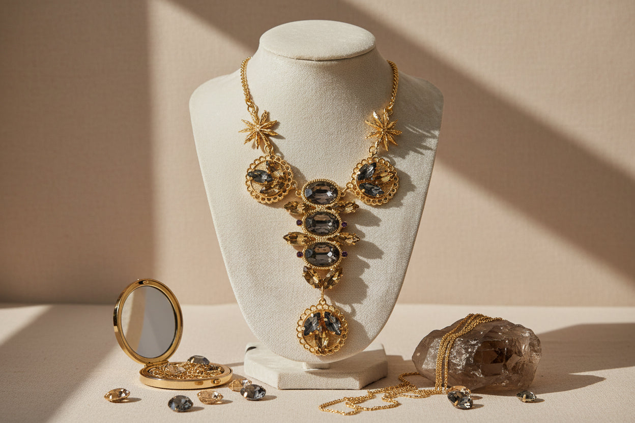 22K Goldplated Star Anise Inflorence Smoke Longneckpiece
