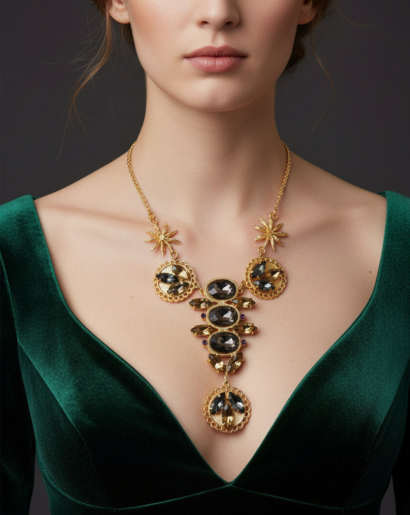 22K Goldplated Star Anise Inflorence Smoke Longneckpiece