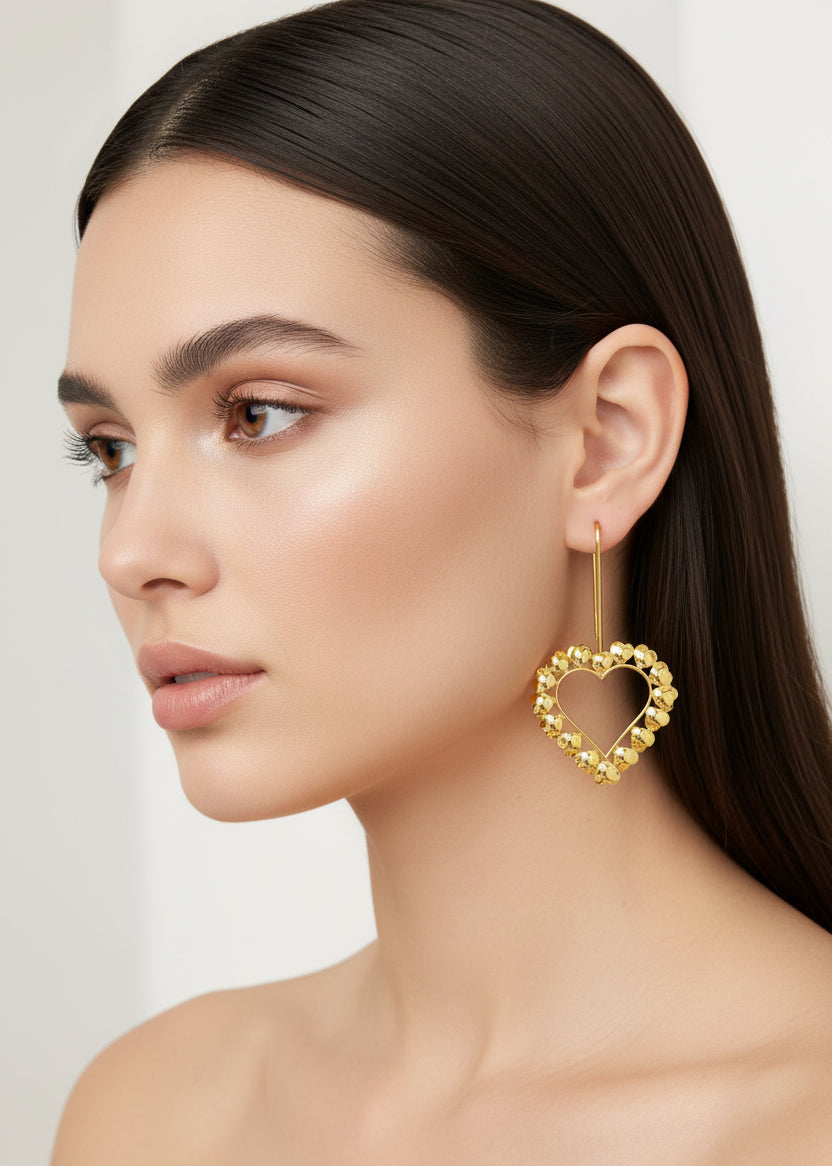 Blossoming Hearts Fish Hook Earrings