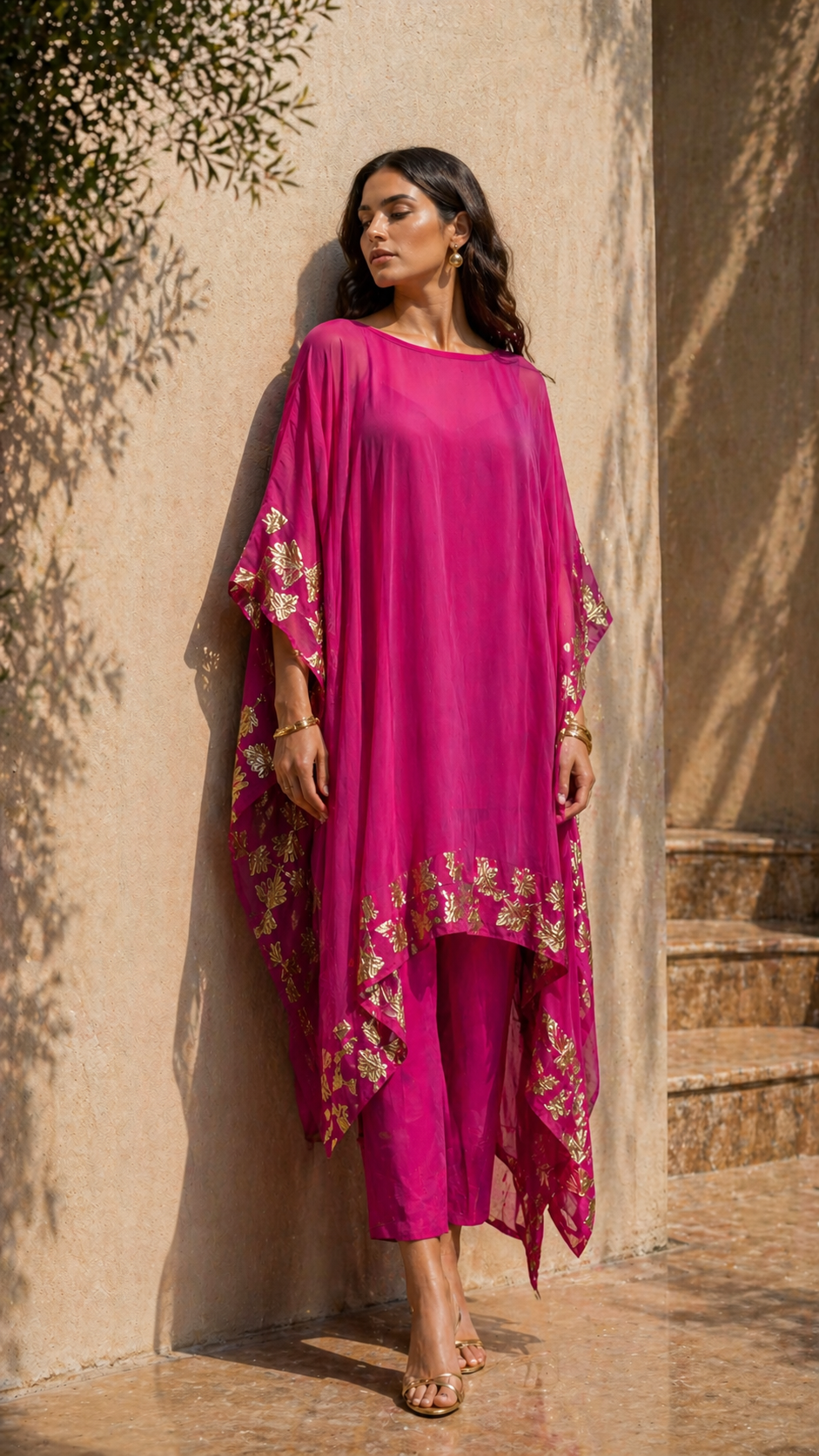 Gulaab Gota Kaftan