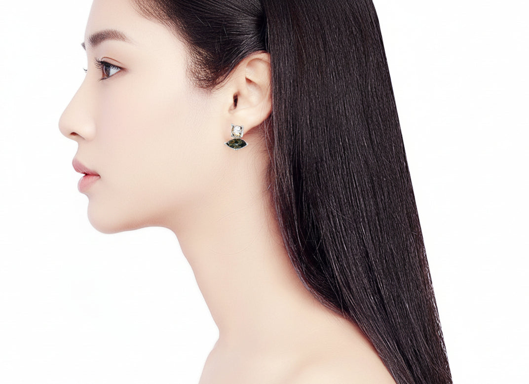 Ash Smoke Black Earrings