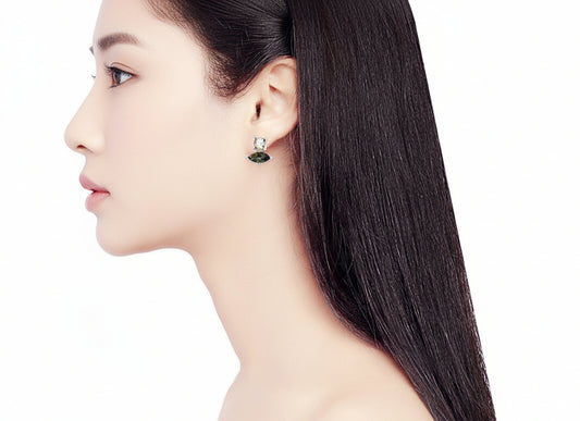 Ash Smoke Black Earrings