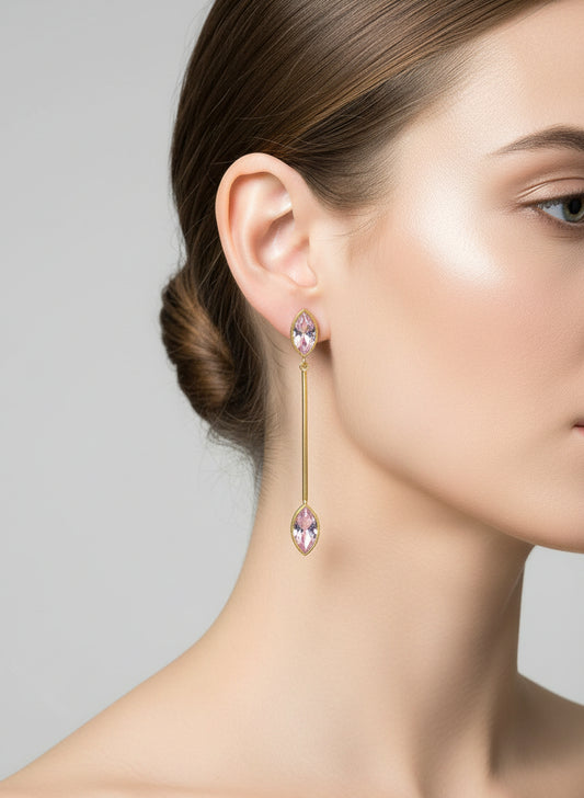 PINK STICK EARRING
