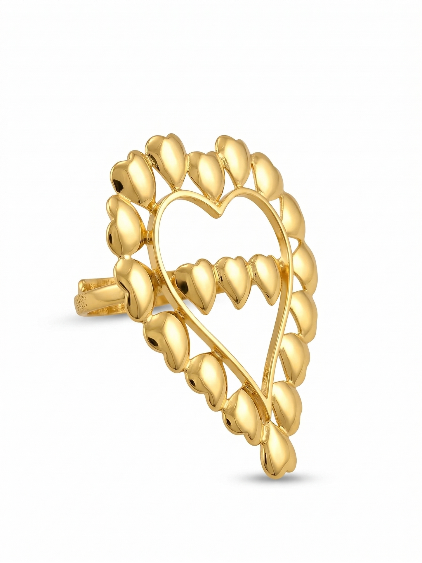 Gold-plated Blossoming Heart Ring