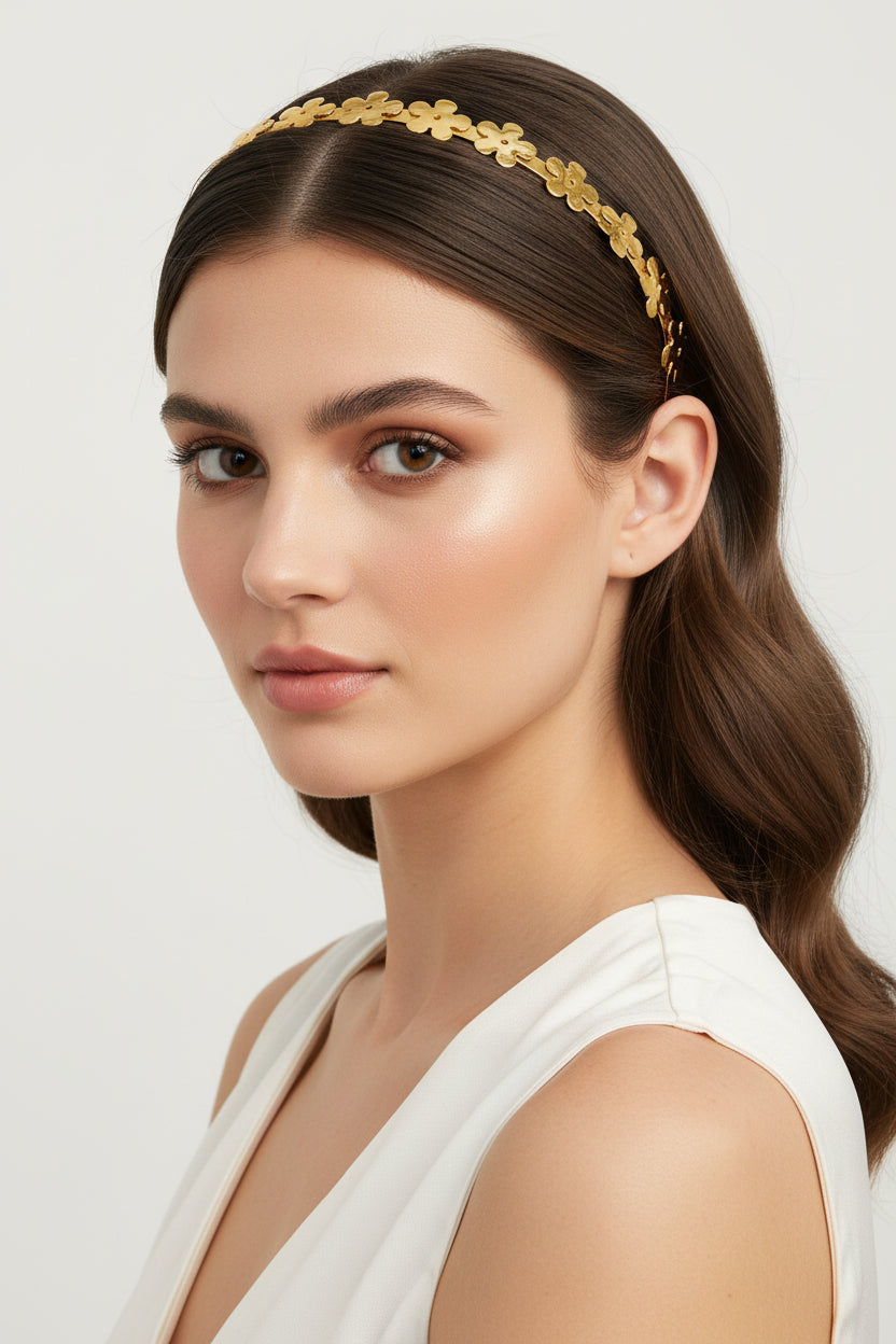 22k Gold Plated Flower Hairband