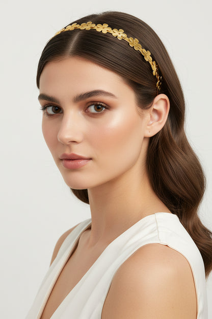 22k Gold Plated Flower Hairband