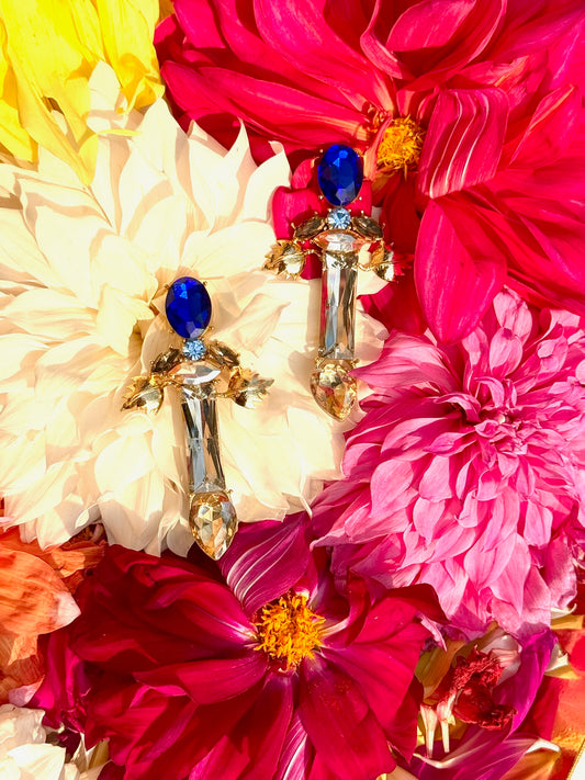 Royal Blue Vitis Vinifera Earrings