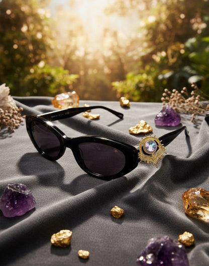 Celestial Aura Crystal Eye Stem Clip