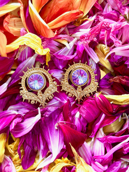 Celestial Aura Crystal Eye Stem Clip
