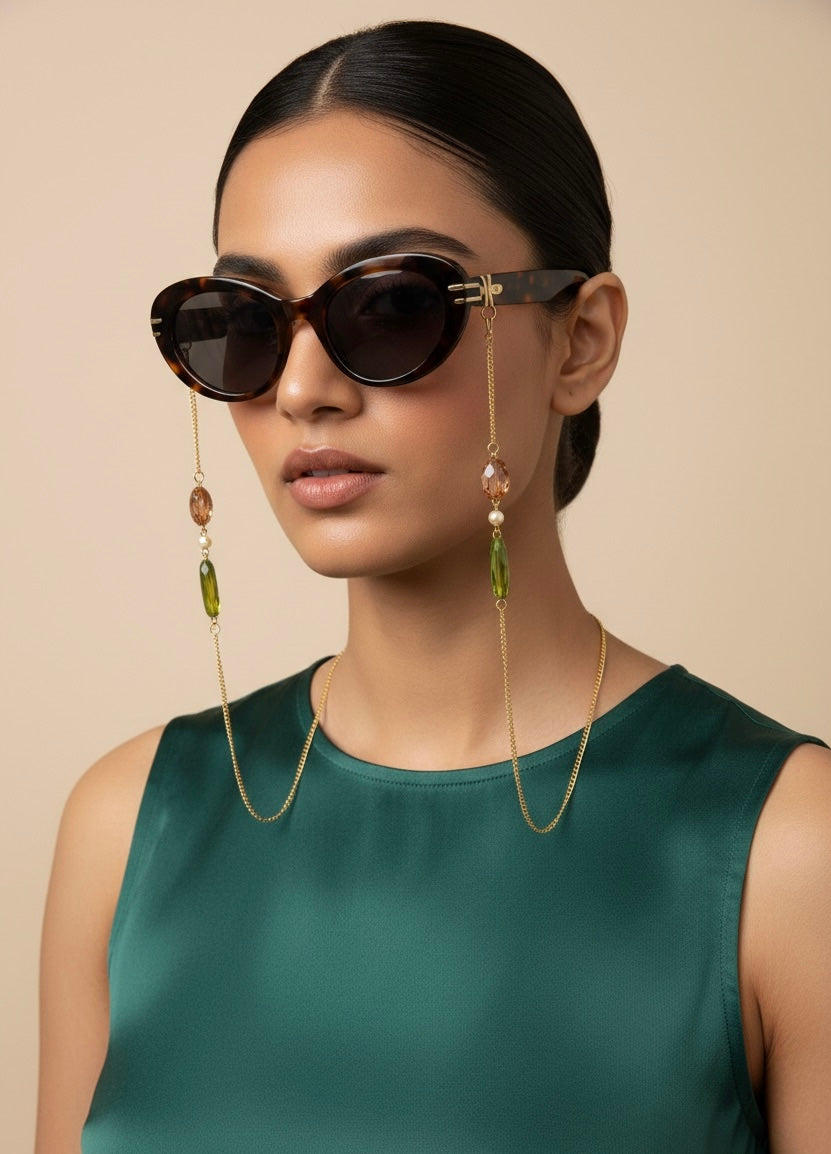 The Olive Blush Chain Eyewear