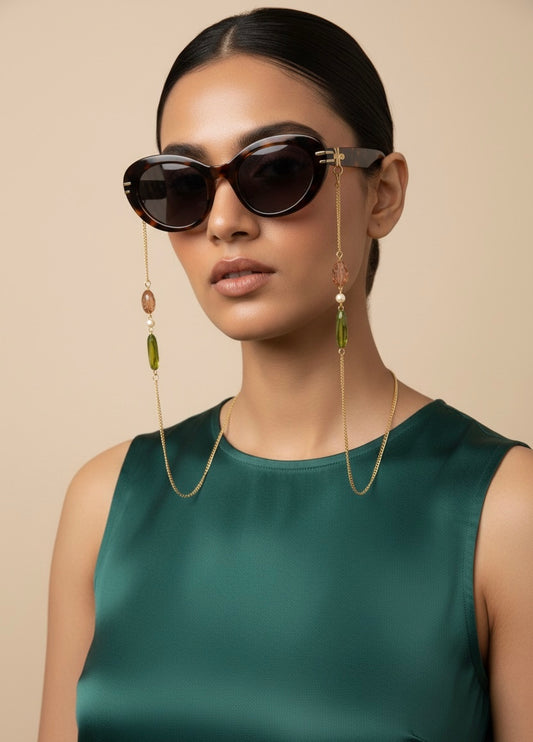 The Olive Blush Chain Eyewear