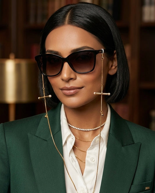 The Crossline Pearl Luxe Chain Eyewear