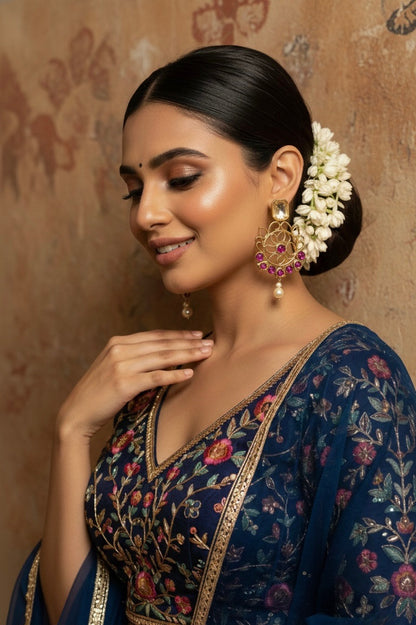 Arabesque Rani Pink Nayan Earrings
