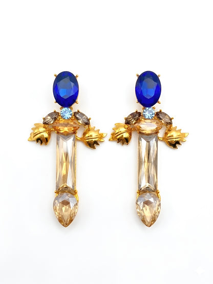 Royal Blue Vitis Vinifera Earrings