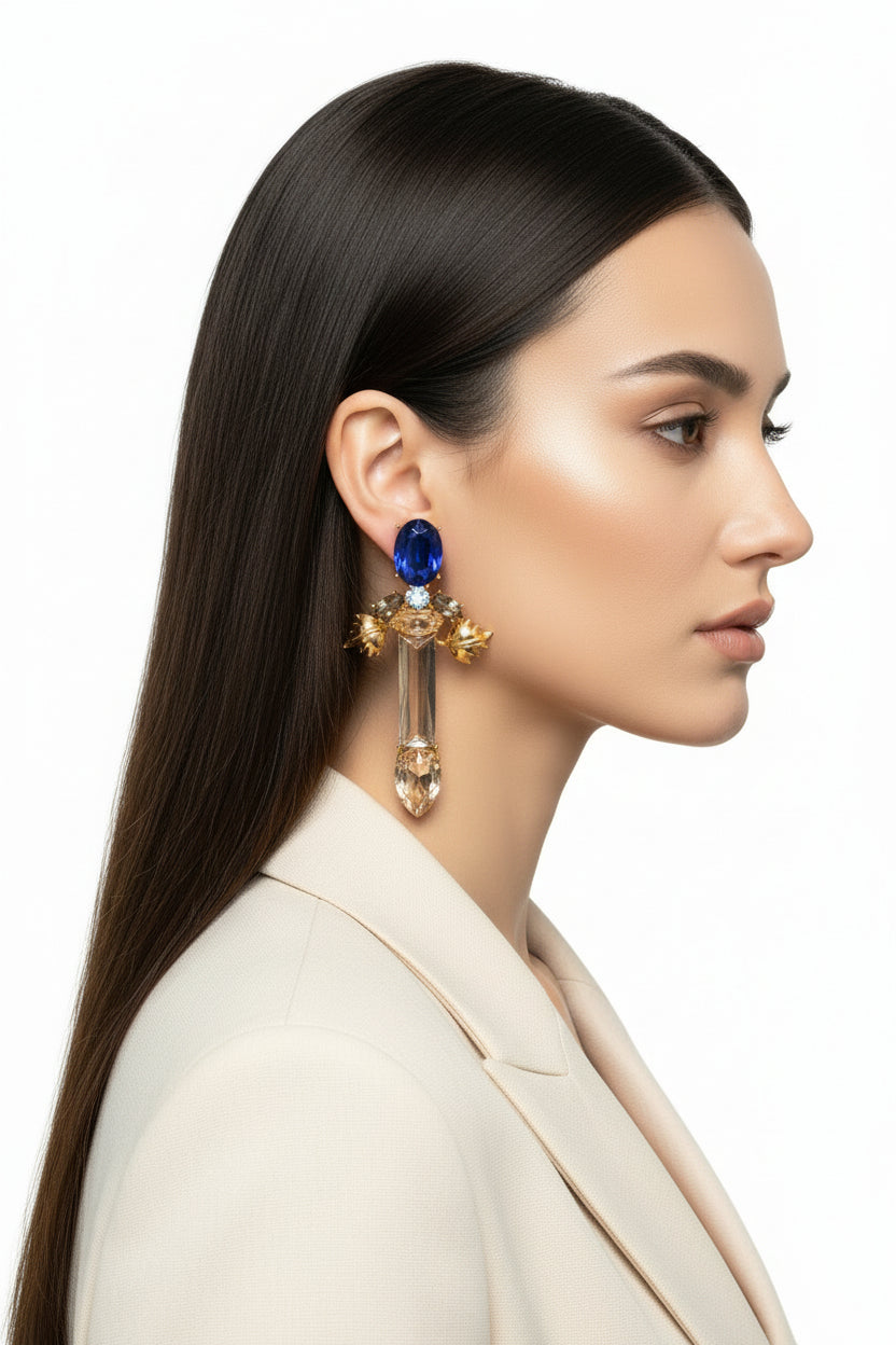 Royal Blue Vitis Vinifera Earrings