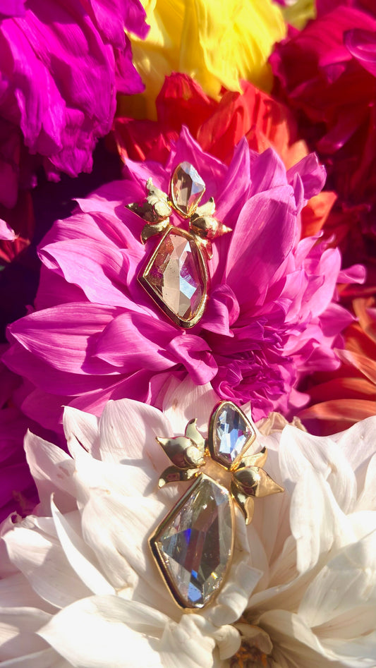 Lotus Galactic Cut Mehr-o- Noor Earrings