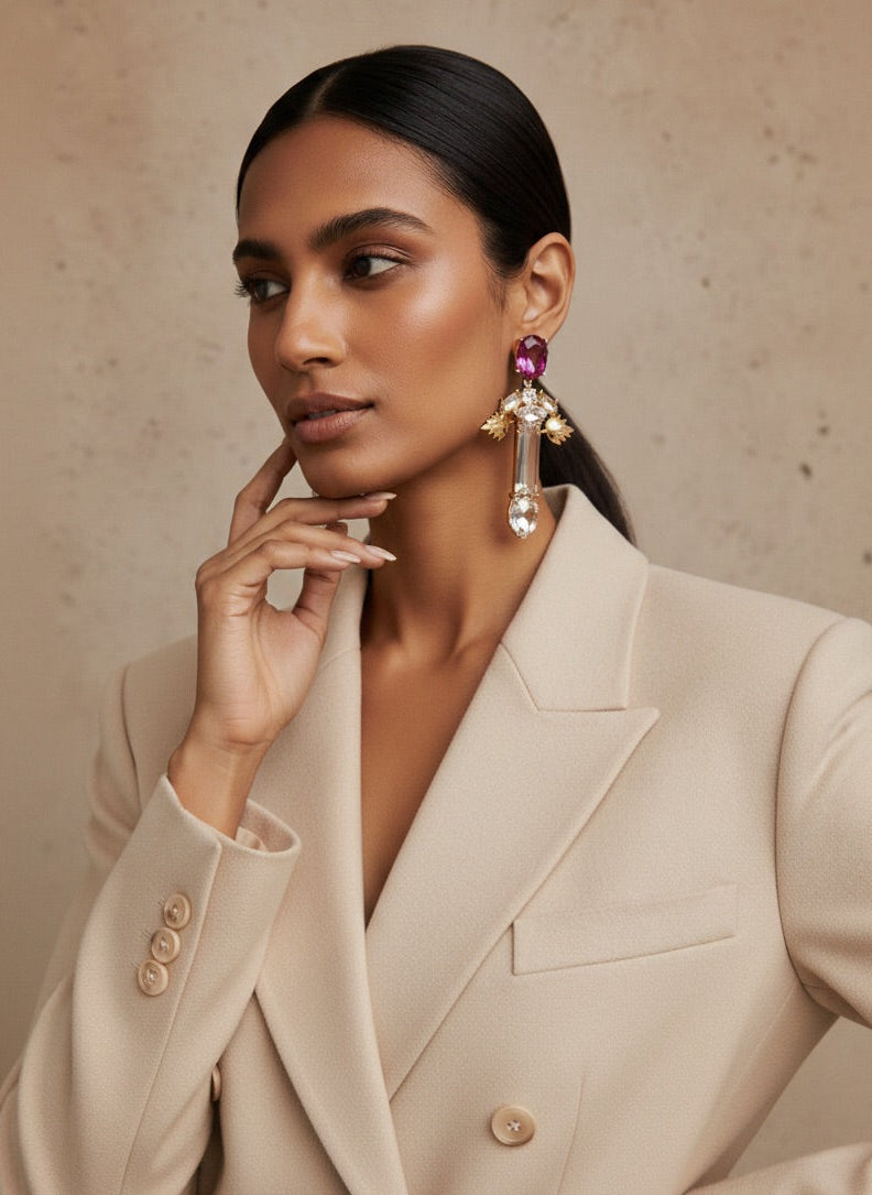 Plum Pink Vitis Vinifera Earrings