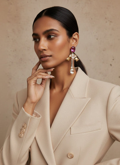 Plum Pink Vitis Vinifera Earrings