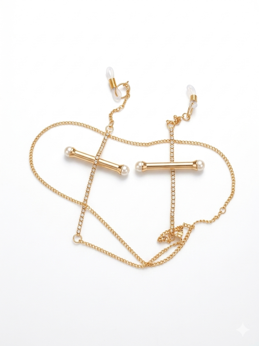 The Crossline Pearl Luxe Chain Eyewear