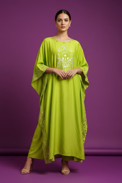 Lime lotus kaftan