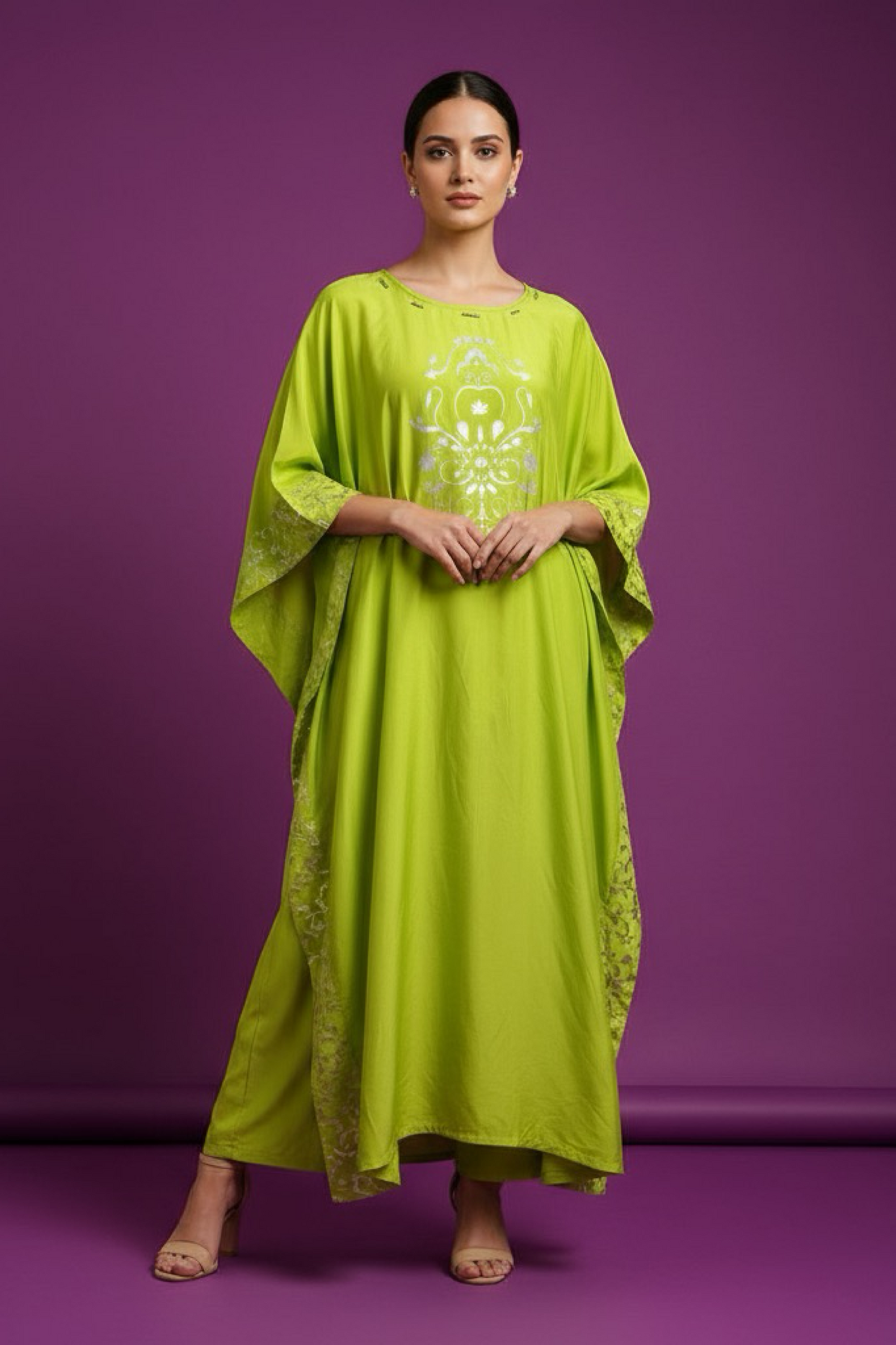 Lime lotus kaftan