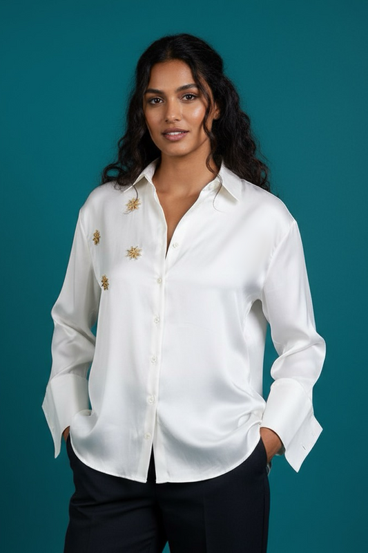 Silk star anise shirt