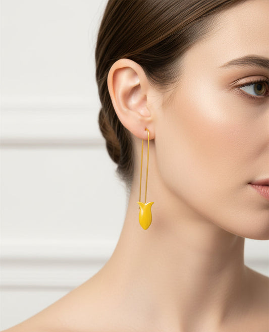 22K Gold-Plated Fish Drop Earrings