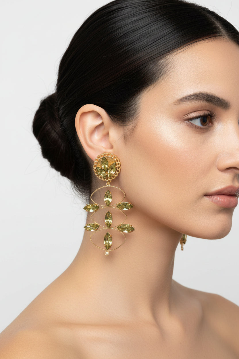 Green Jonquil Beau Earrings