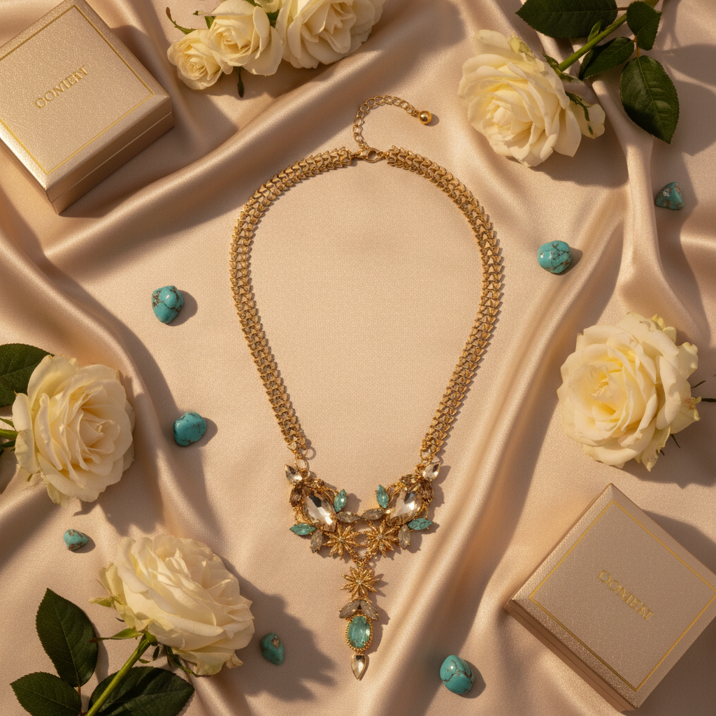 Pacific Opal Topaz Bouquet Neckpiece