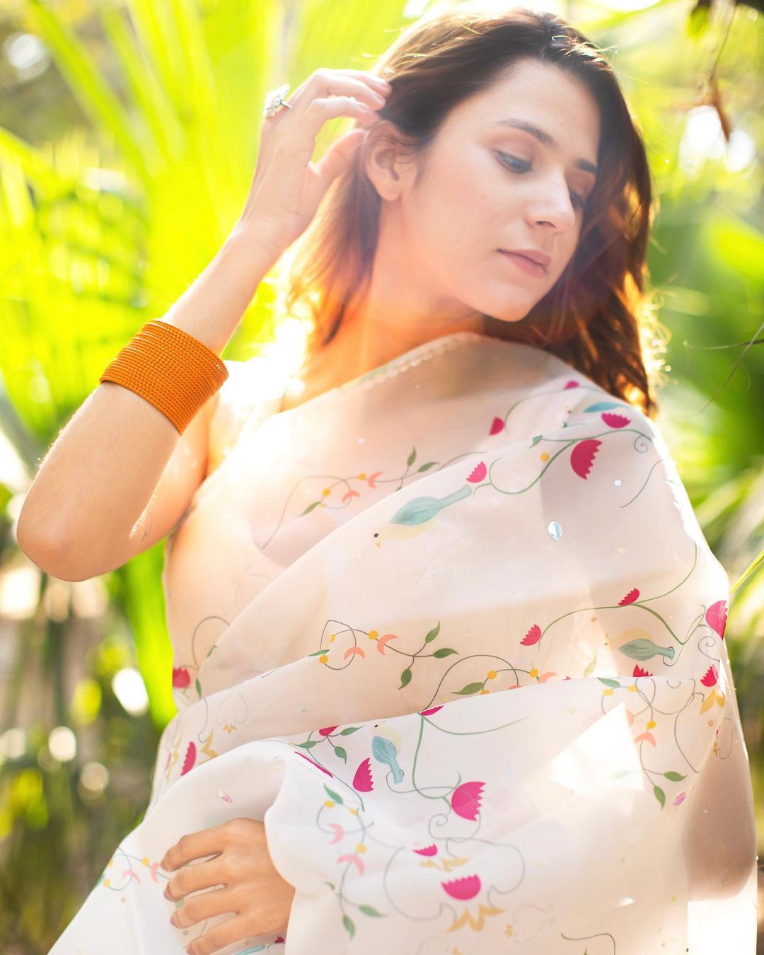 Organza Pigeon Saree