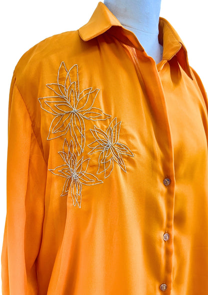 TAN orange sona phool shirt