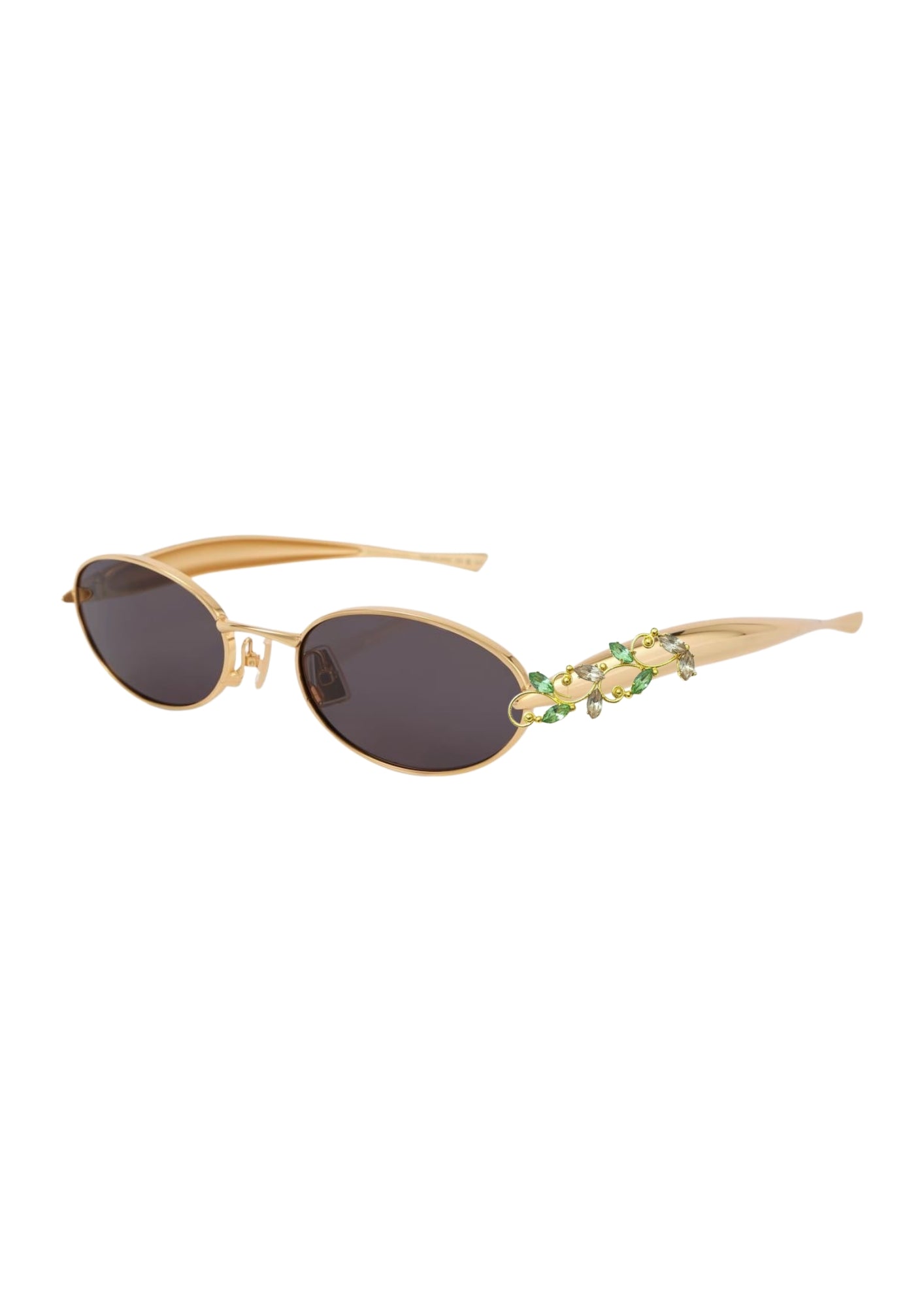 Peach Green Trellis Eye Stem Clip