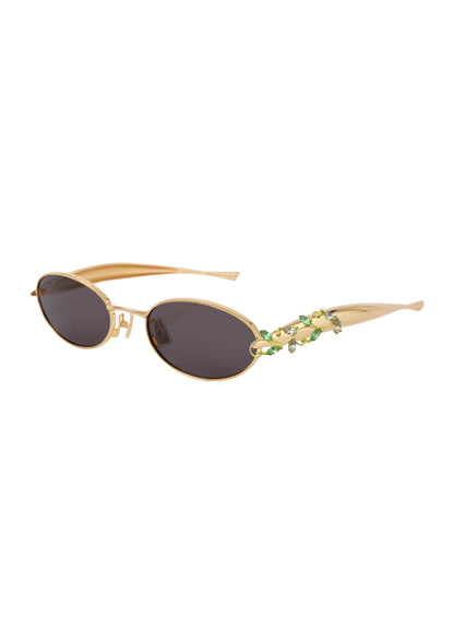 Peach Green Trellis Eye Stem Clip