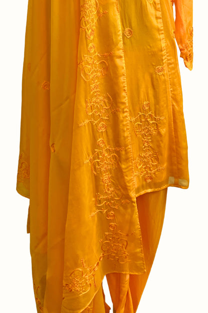 Peela Gulabi Rani Cotton Organza Suit