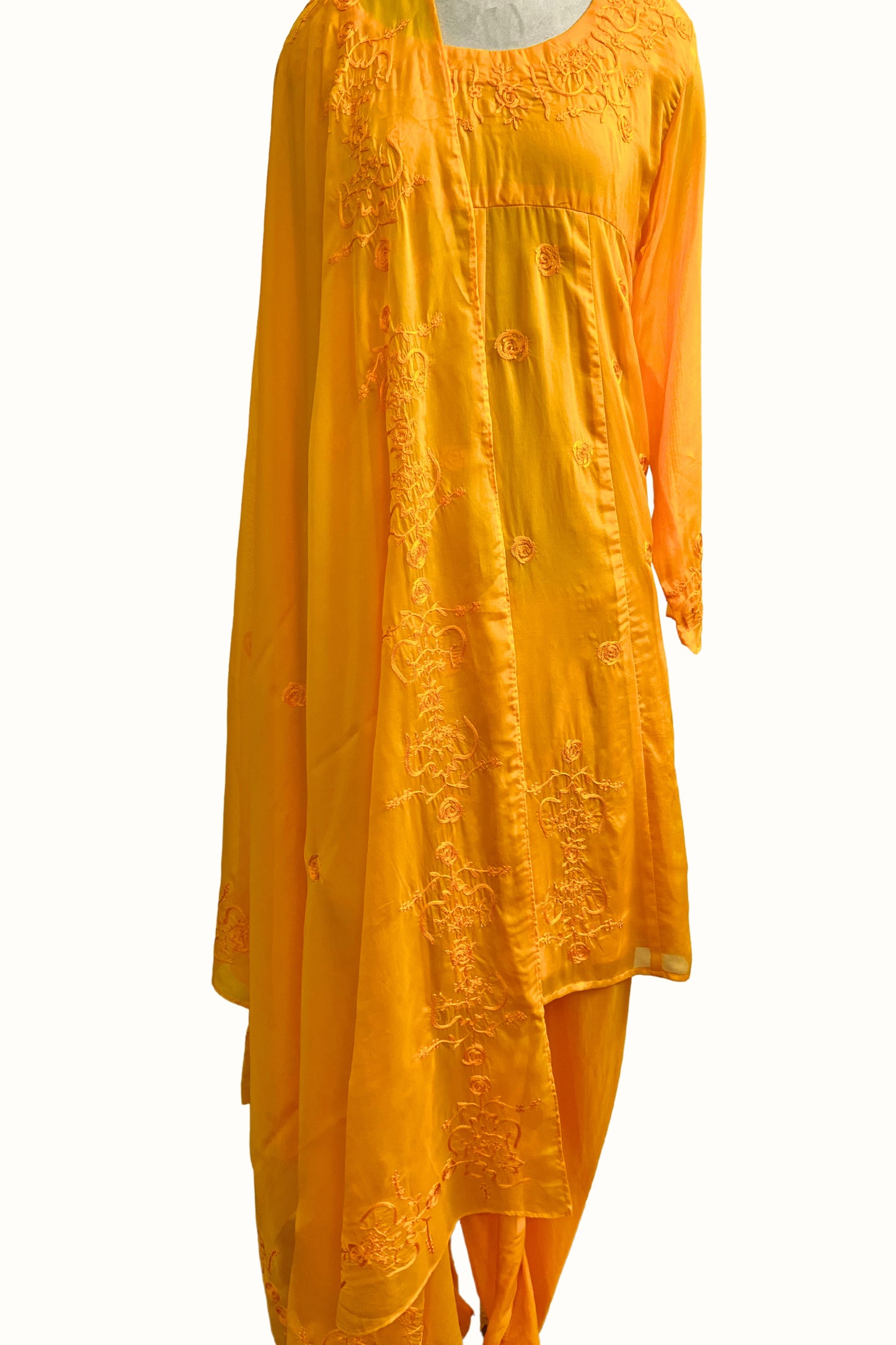 Peela Gulabi Rani Cotton Organza Suit