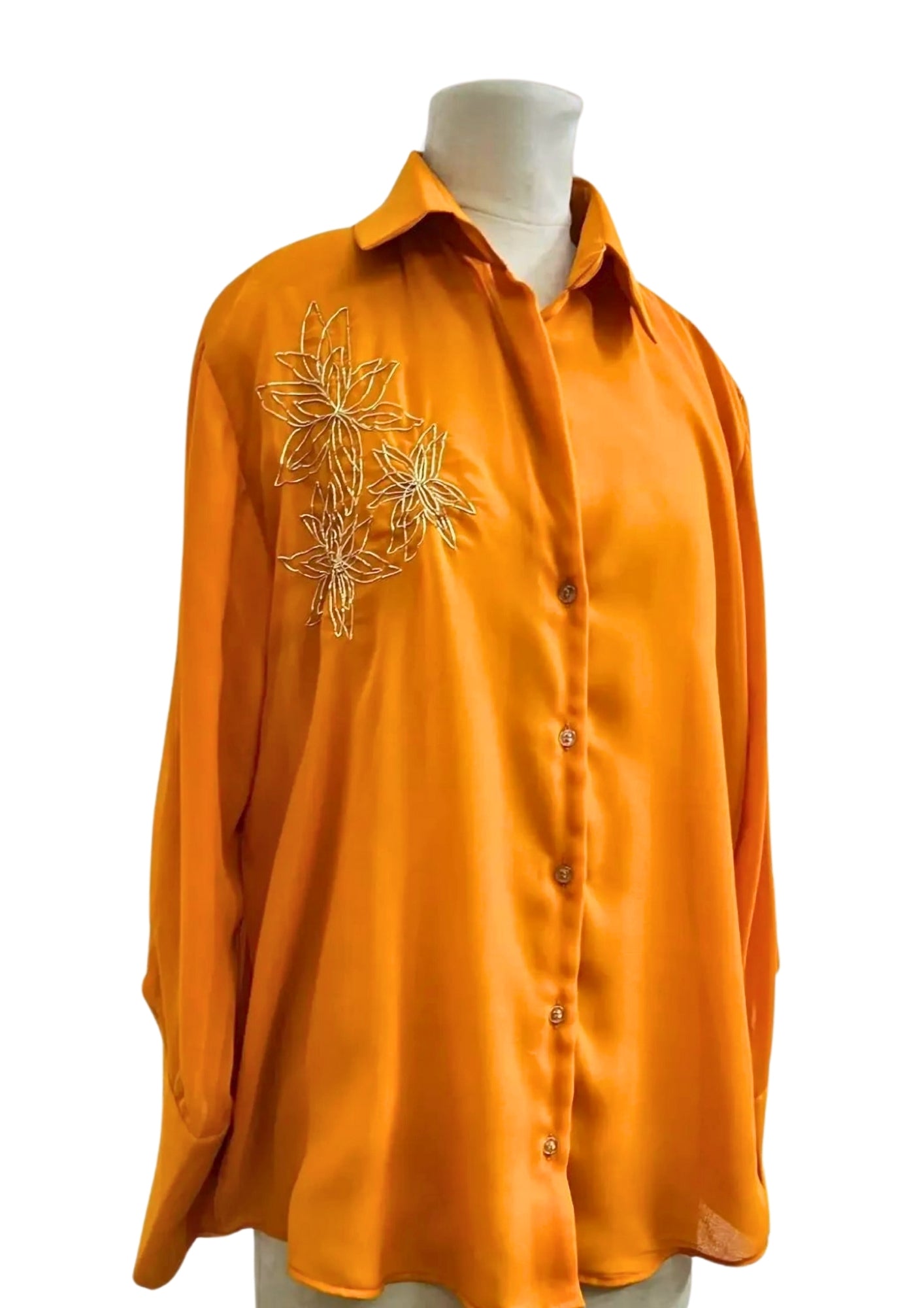 TAN Orange sona phool shirt