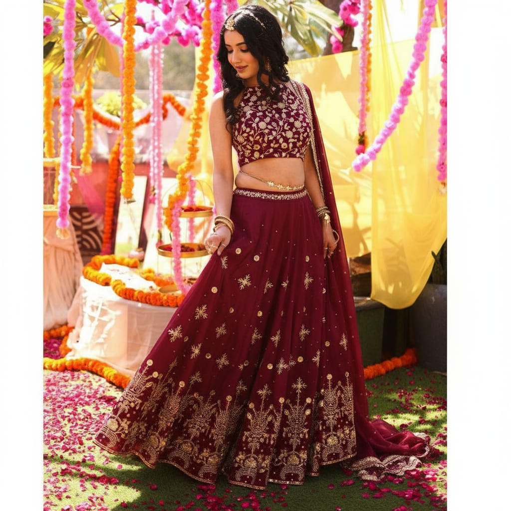 Sunehri Yaadein Yellow Lehenga