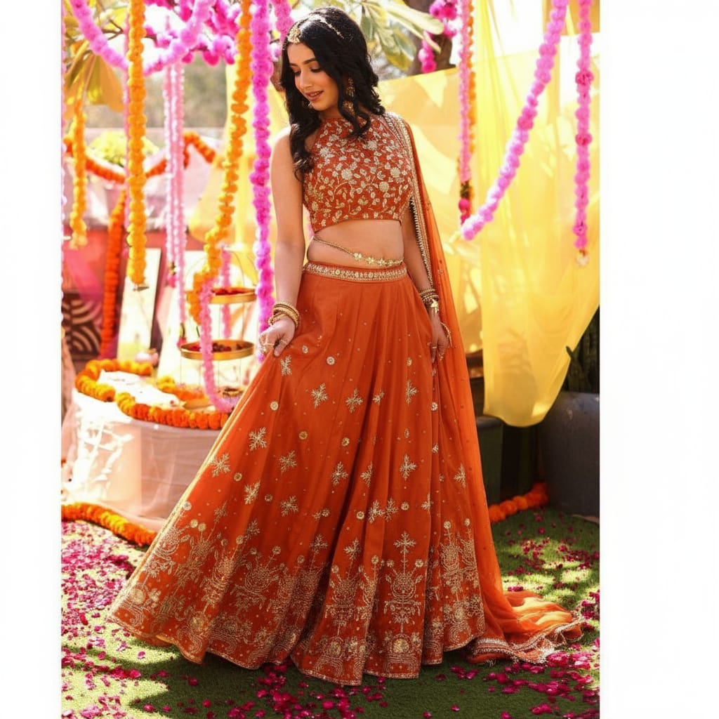 Sunehri Yaadein Yellow Lehenga