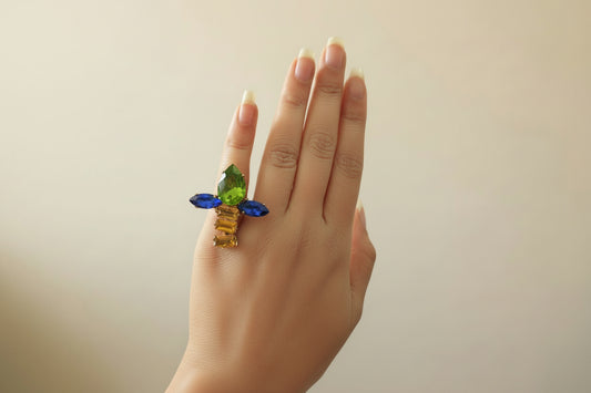 Goldplated Petal Flora Ring