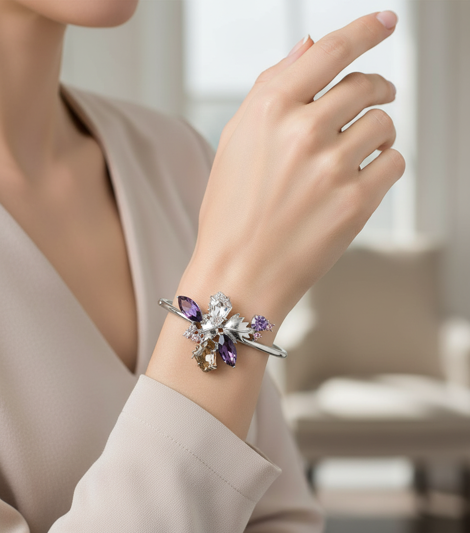 Inflorescence flower Vinifera Bracelet (Silver)