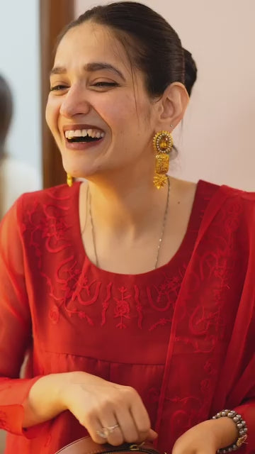 Red Gulaab Rani Suit - 3 Day Delivery