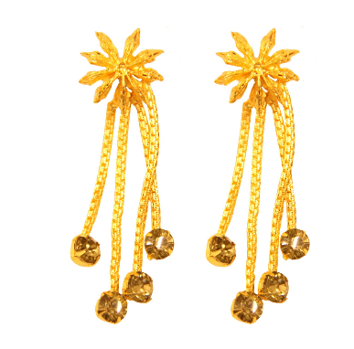 Smoke Gold Rush Tassel Earrings