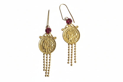 Gold Coin Danglers