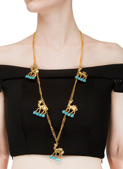 Blue Penta Camel Neckpiece